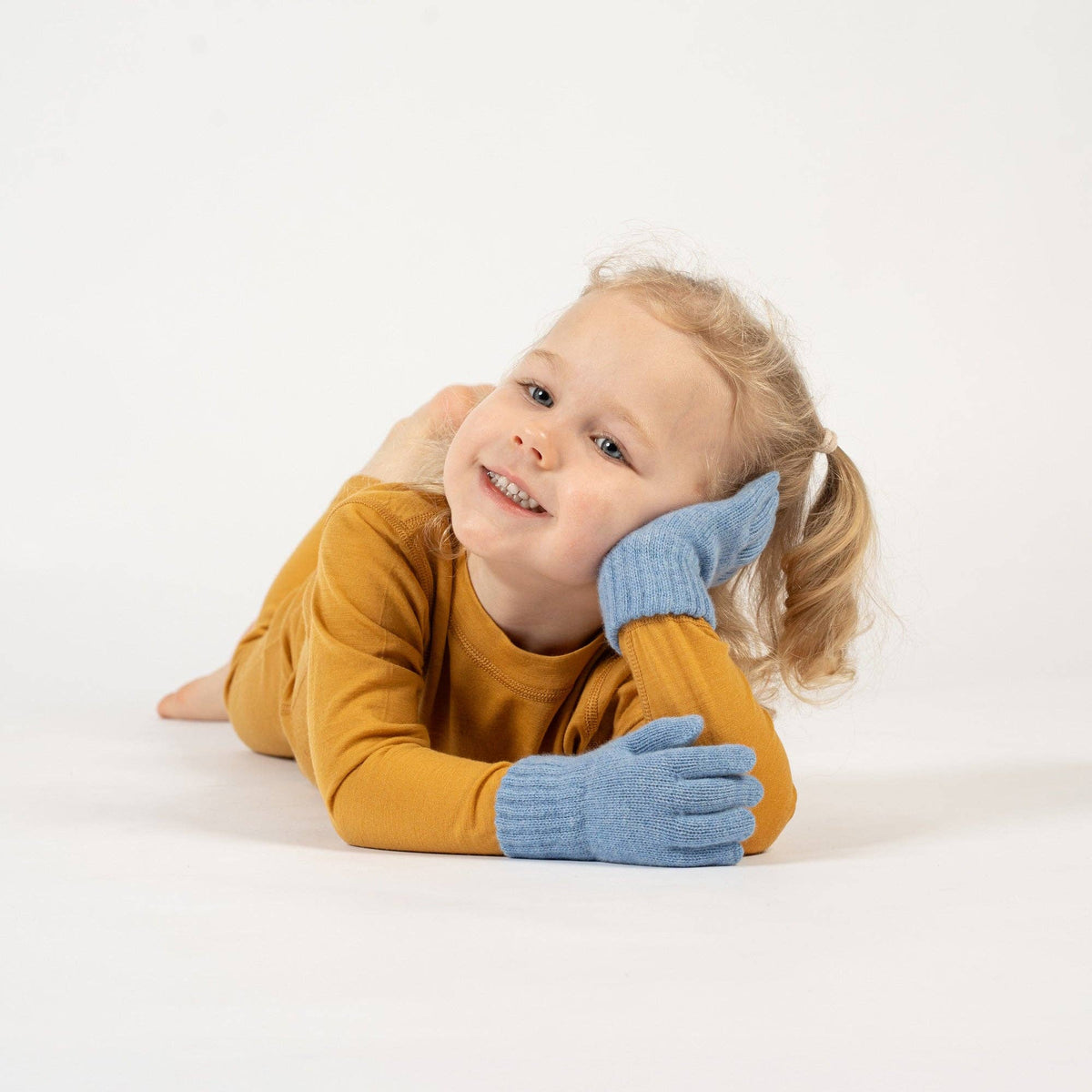 Menique Kids' Knit Gloves Cashmere Blend: Dark Gray