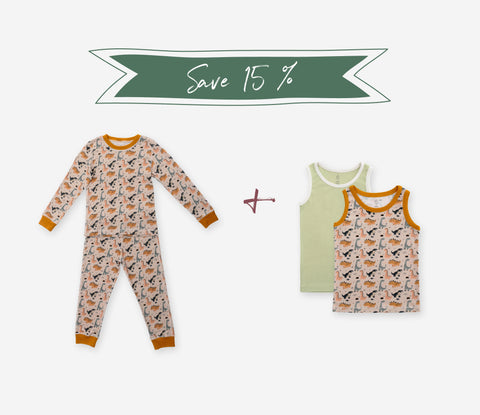 Dinosaur Pajama & Tank Combo Bundle