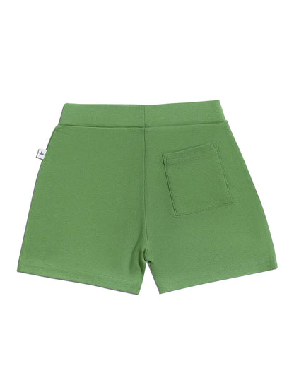 Leela Cotton Organic Cotton Pull On Short in Moss Green