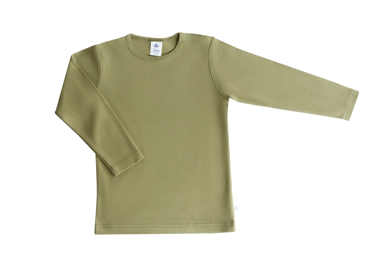 PREORDER: Leela Cotton Organic Cotton Long Sleeve Tee in Olive Green