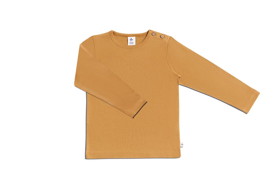 PREORDER: Leela Cotton Organic Cotton Long Sleeve Tee in Mustard