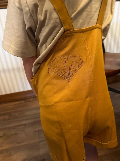 Organic Cotton Ginkgo Romper in Tassel