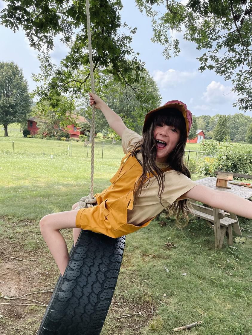 Organic Cotton Ginkgo Romper in Tassel