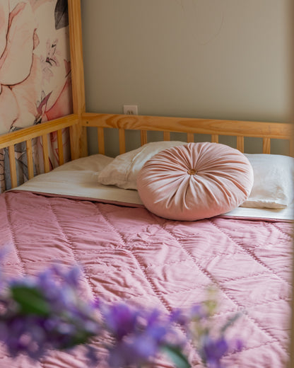 Earthspun Organic Cambric Cotton Twin Size ( 66" x 90") Comforter: Dusty Pink