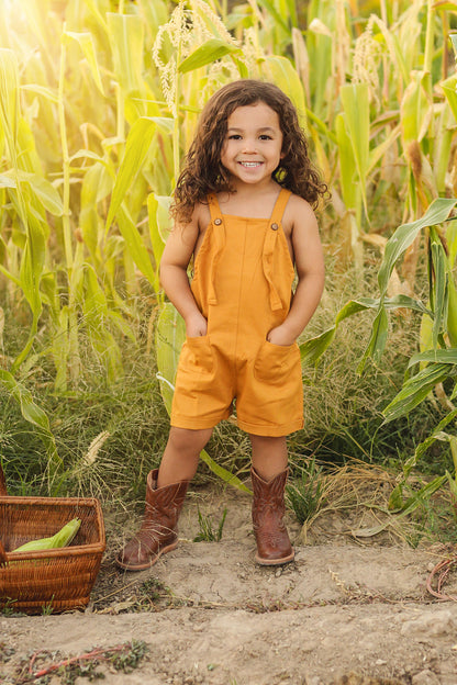 Organic Cotton Ginkgo Romper in Tassel