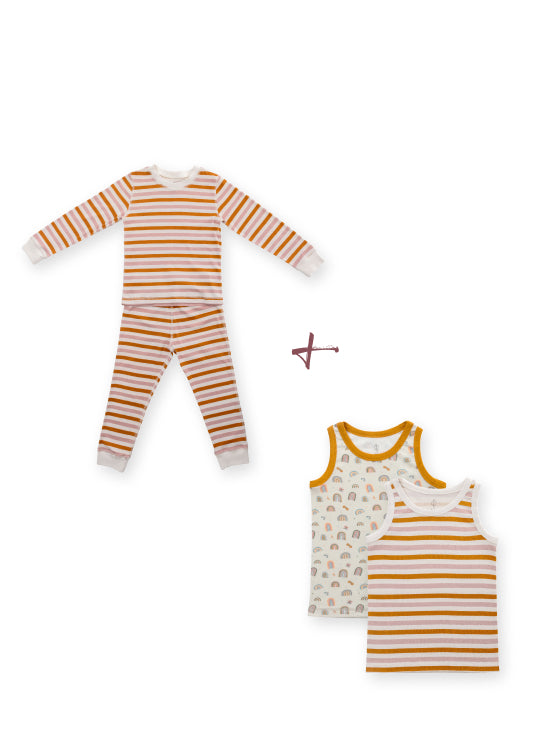 Striped Pajama & Tank Combo Bundle