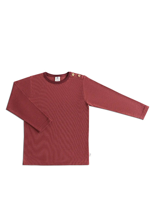 PREORDER: Leela Cotton Organic Cotton Long Sleeve Tee in Rust