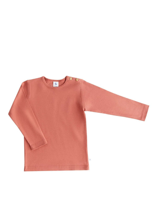 PREORDER: Leela Cotton Organic Cotton Long Sleeve Tee in Tabasco