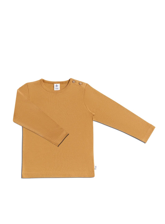 PREORDER: Leela Cotton Organic Cotton Long Sleeve Tee in Mustard