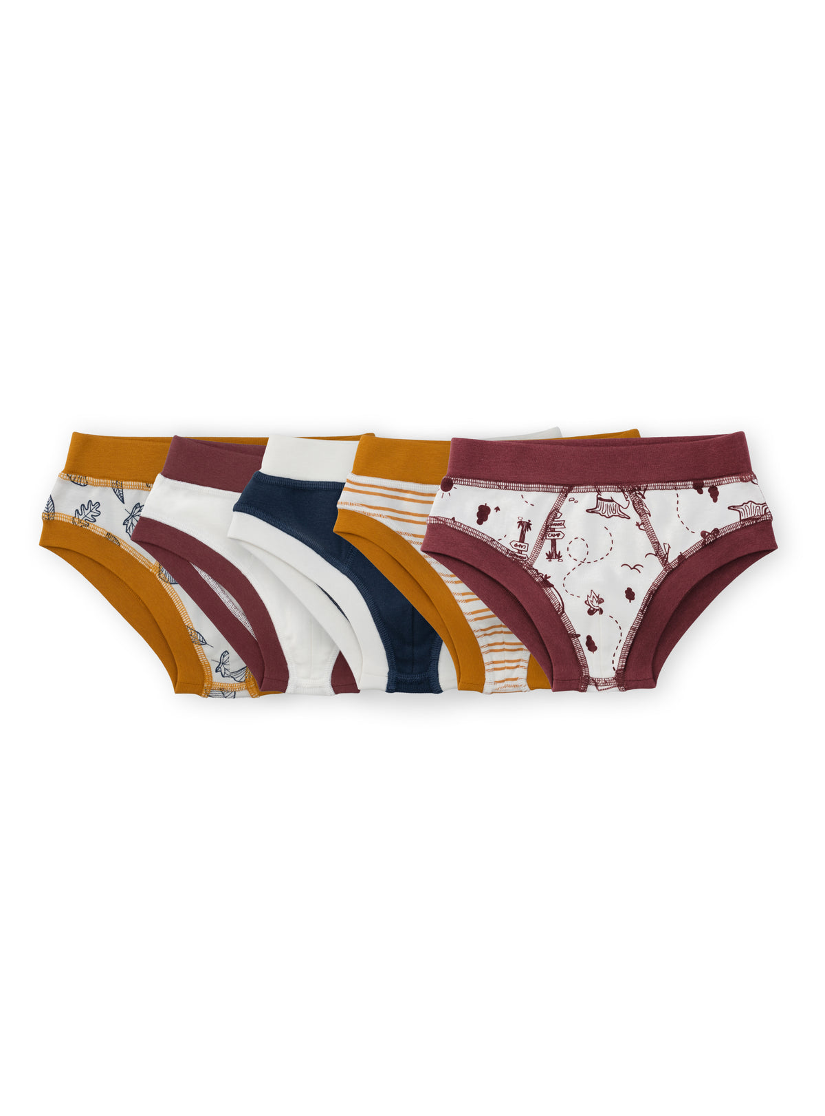 Organic Cotton Boy Briefs | Multi-pack | 5 colors | Berry Hues