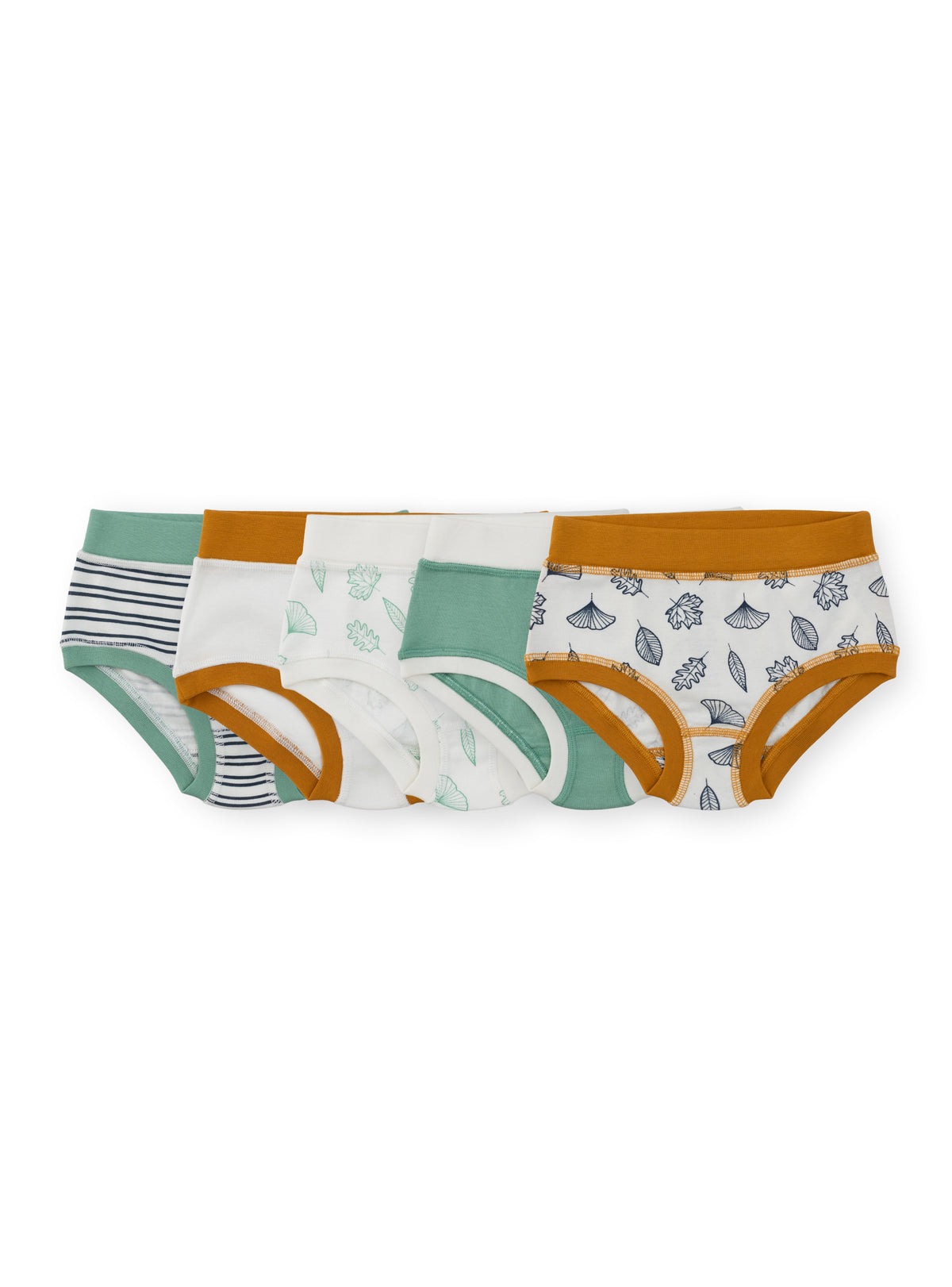 Organic Cotton Girls' Briefs Multi-pack | 5 colors | Leafy Hues