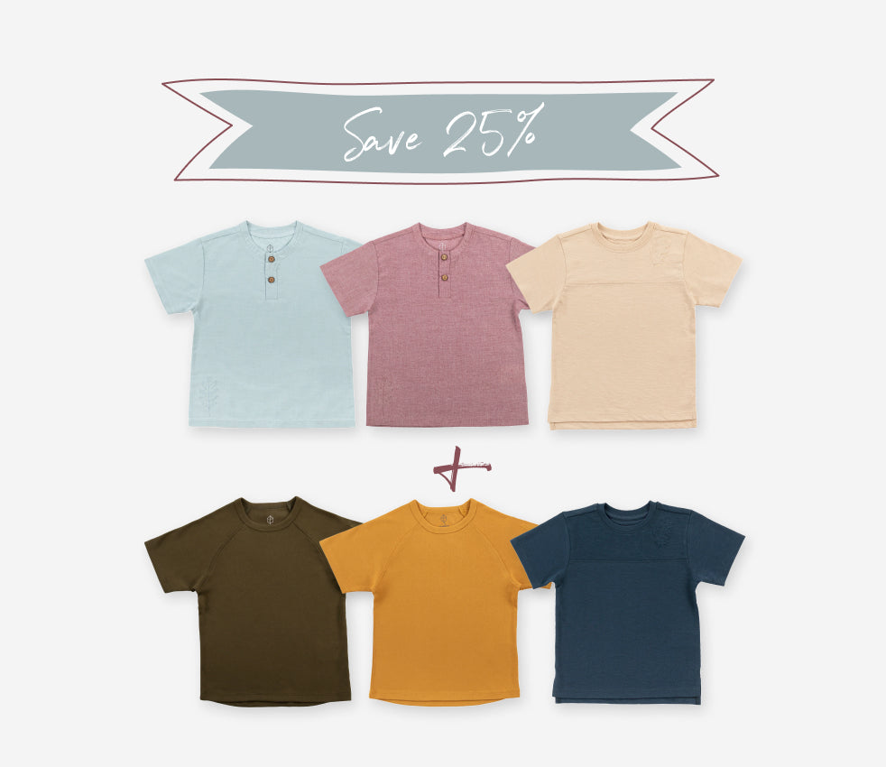 Organic Cotton All Tee Bundle (6 Tees)