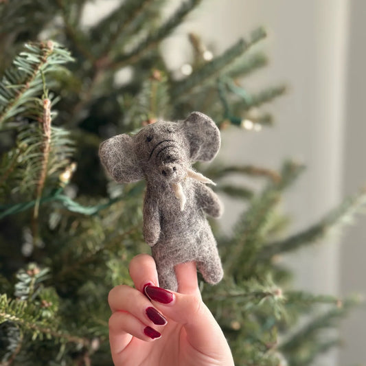 Wool Felt Finger Puppet - Safari - Set of 5