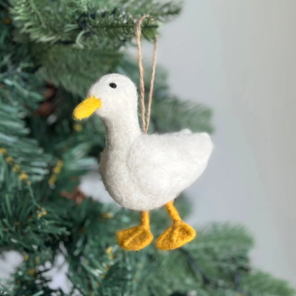 Wool Felt Tree Ornament - Goose