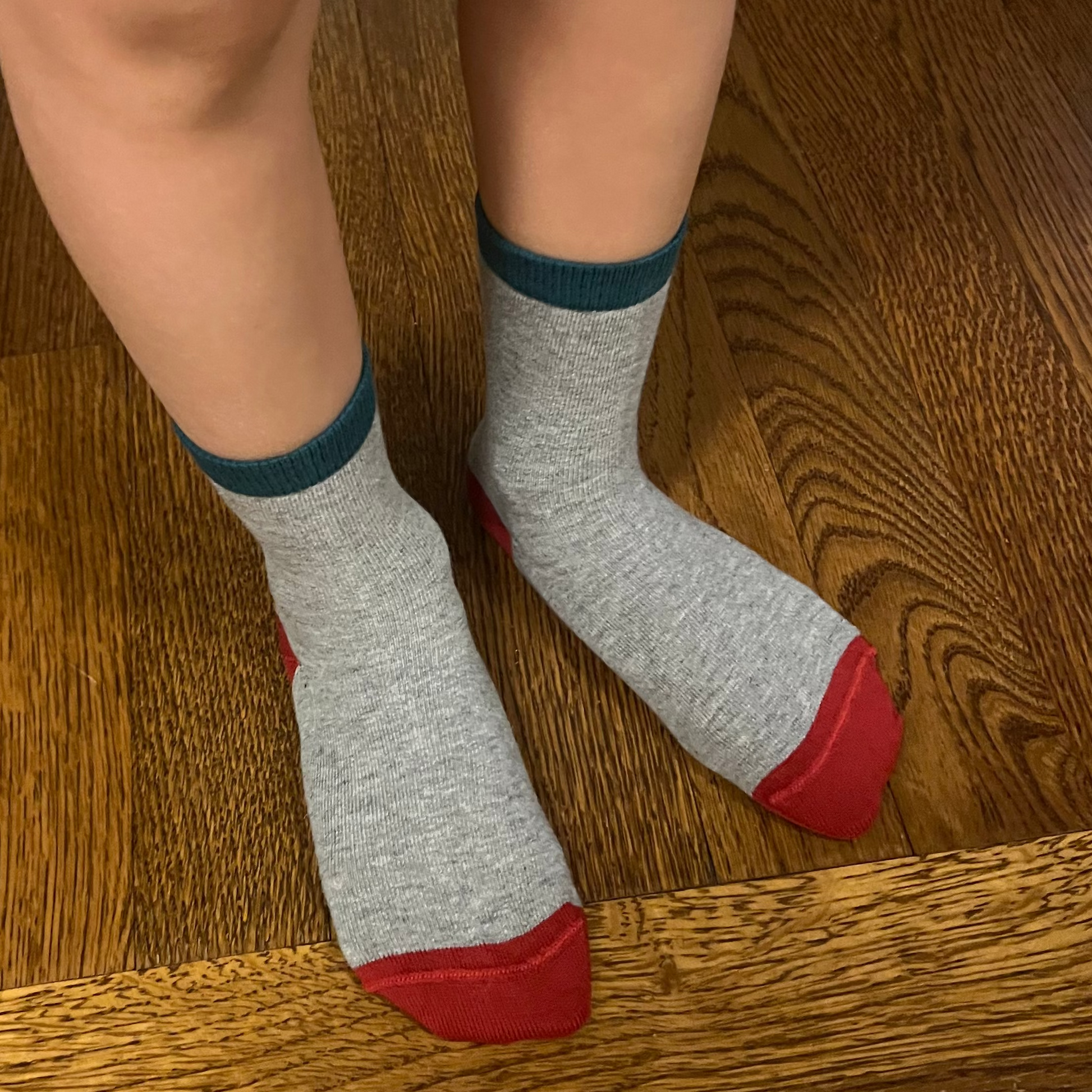 Leela Cotton 98% Organic Cotton Kids Crew Socks, 6-Pack | Grey