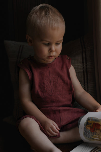 Maple Romper in Canyon Clay