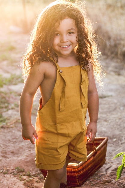Organic Cotton Ginkgo Romper in Tassel