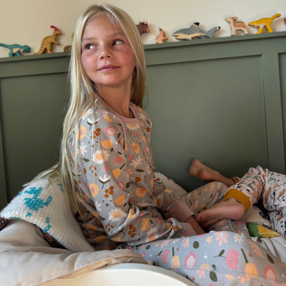 Organic Cotton Long-Sleeve Pajamas | Flowers