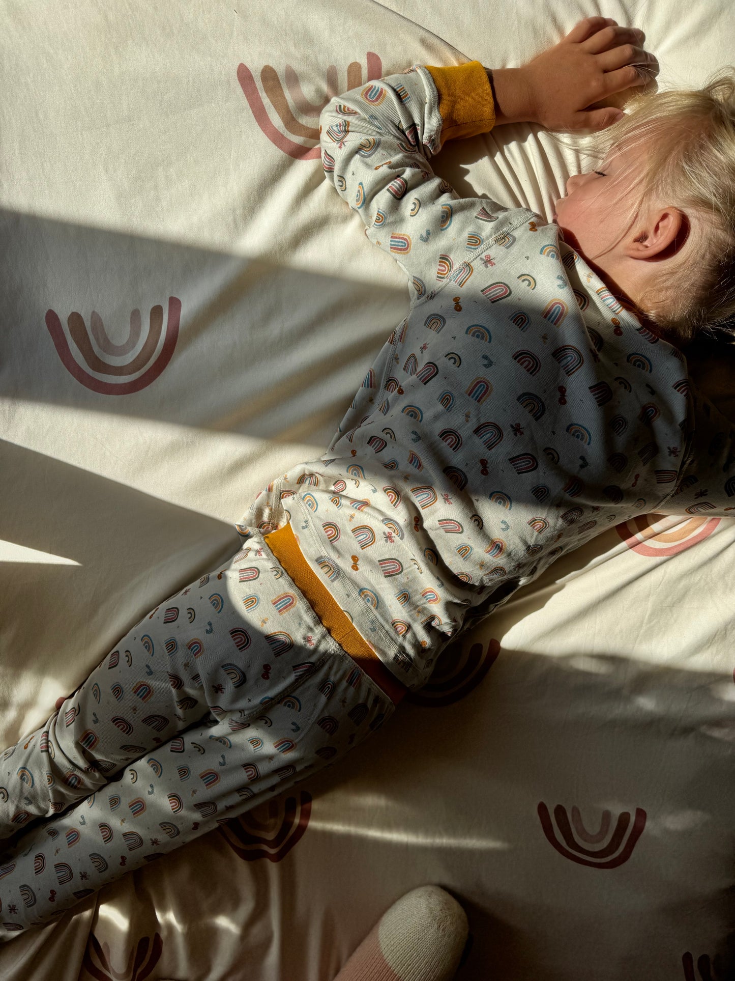 Organic Cotton Long-Sleeve Pajamas | Rainbow