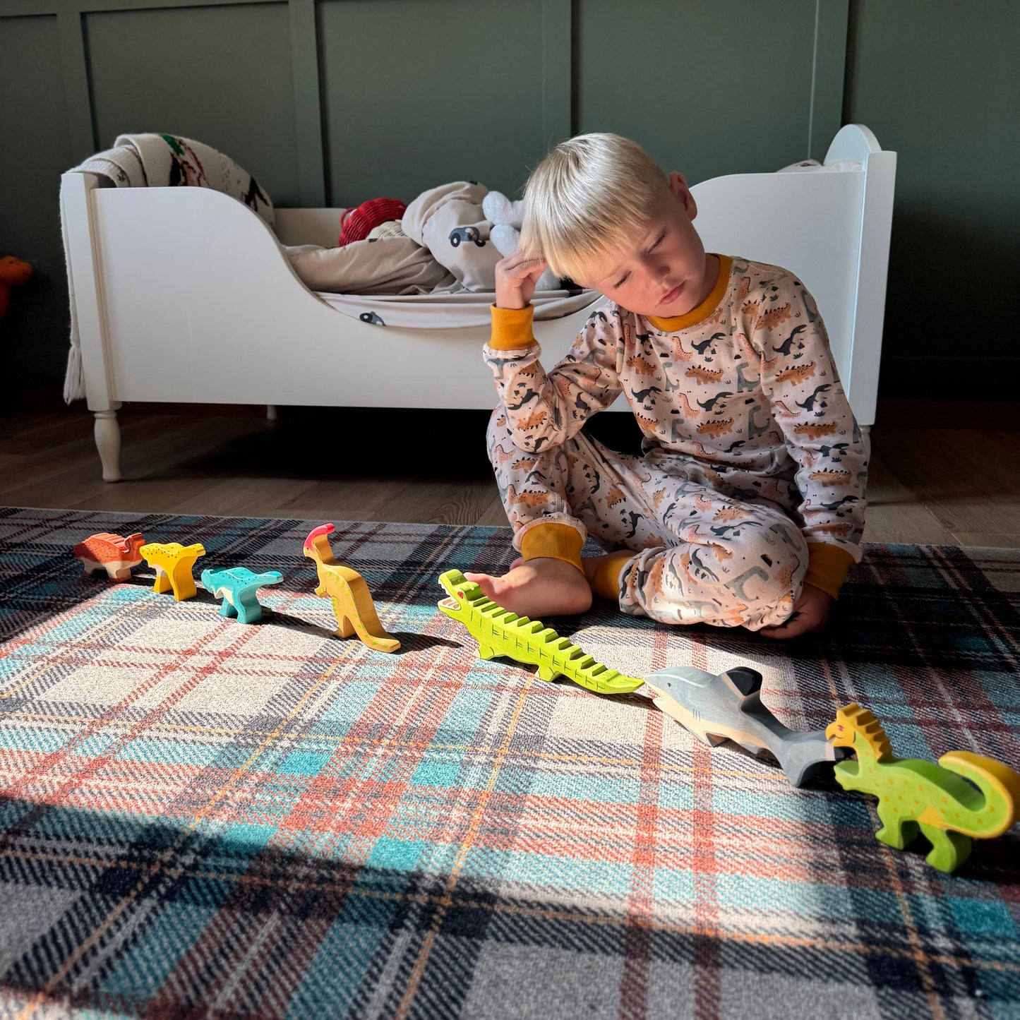 Organic Cotton Long-Sleeve Pajamas | Dinosaur