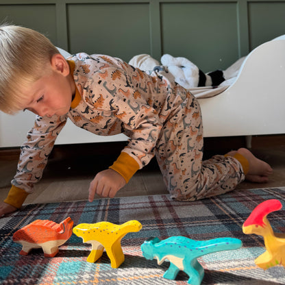 Organic Cotton Long-Sleeve Pajamas | Dinosaur