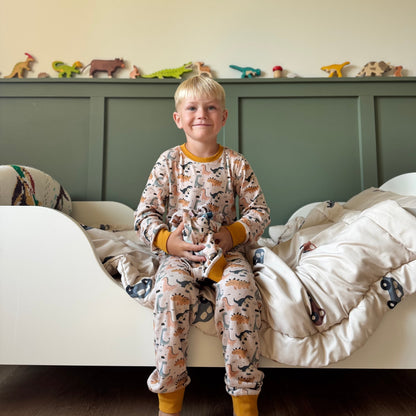 Organic Cotton Long-Sleeve Pajamas | Dinosaur