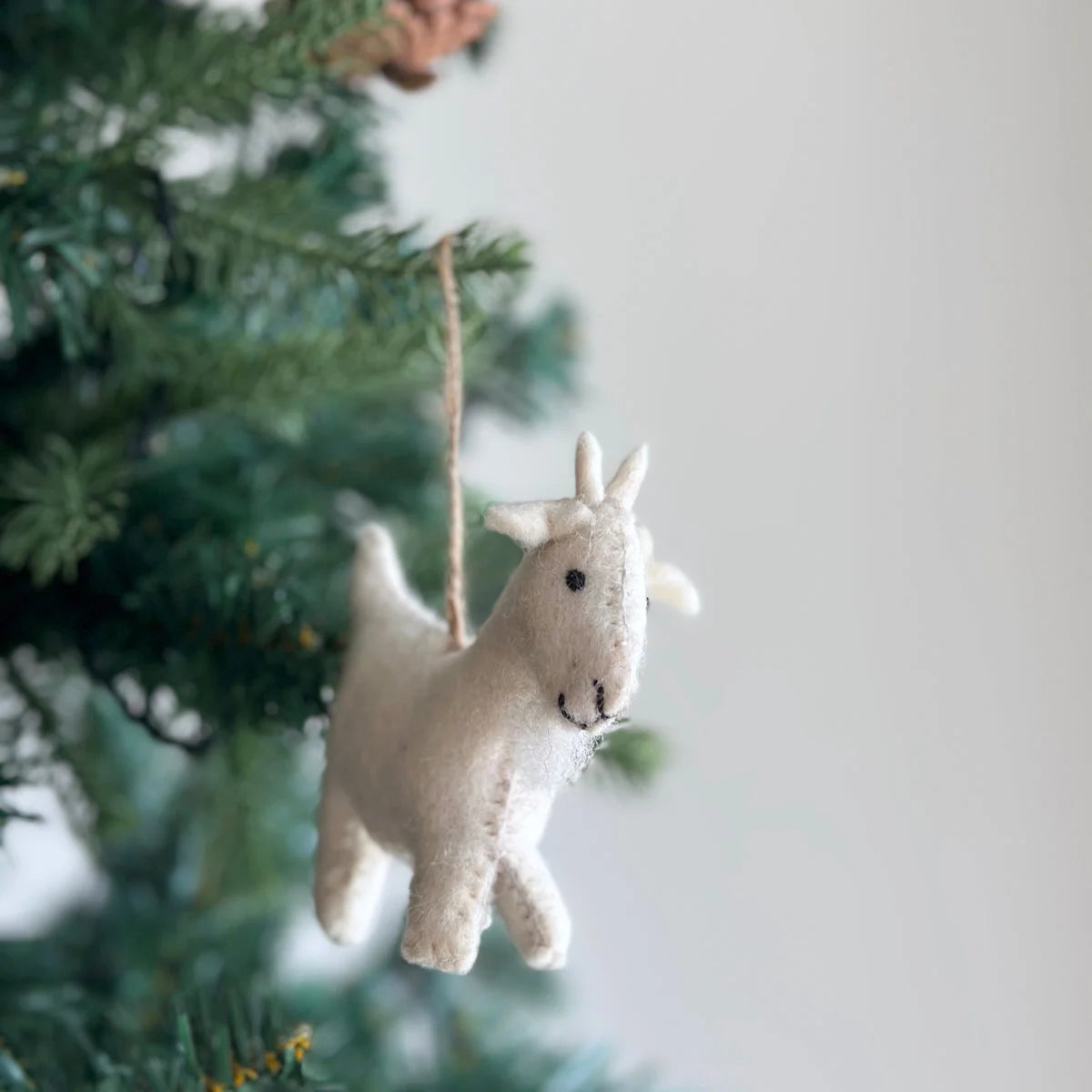Wool Felt Tree Ornament - Goat