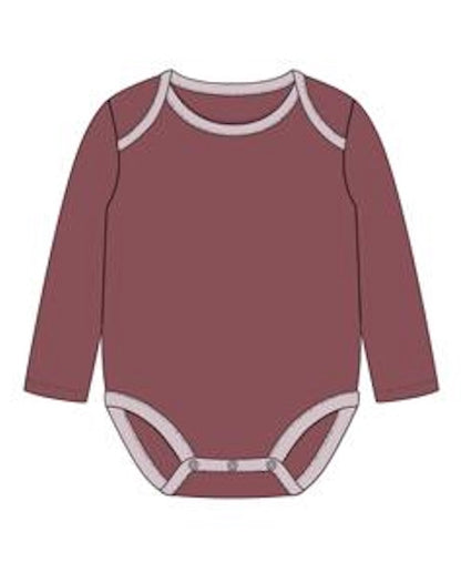 Organic Cotton Baby Long Sleeve Bodysuit, 2-Pack | Berry