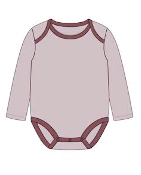 Organic Cotton Baby Long Sleeve Bodysuit, 2-Pack | Berry