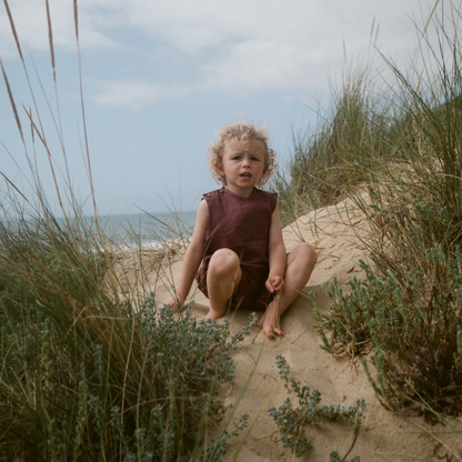 Maple Romper in Canyon Clay