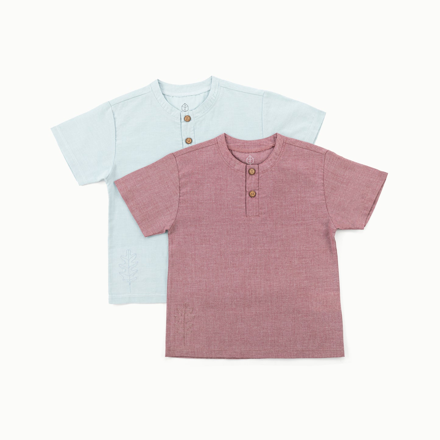 Organic Cotton Henley Tee Bundle (2 Tees)