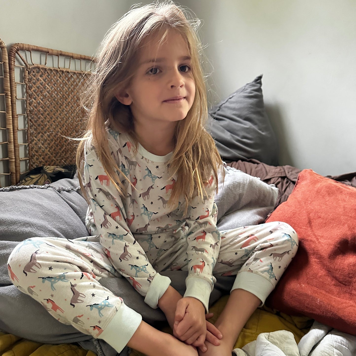 Organic Cotton Long-Sleeve Pajamas | Unicorn
