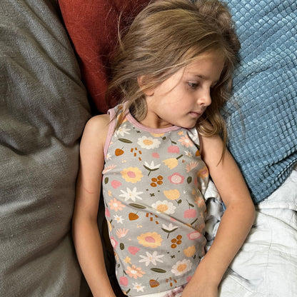 Organic Cotton Tank, 2-Pack | Flowers + Solid Pink