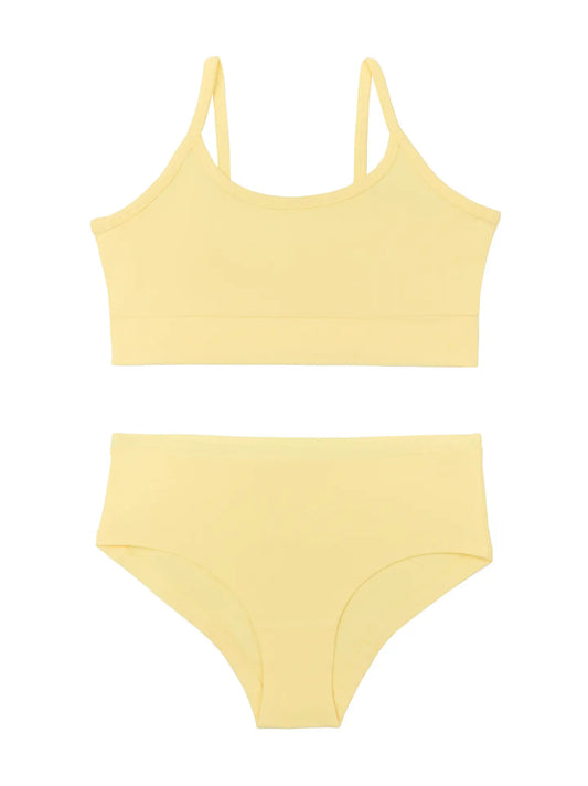 Leela Girls’ Bralette & Hipster Set – Lemon