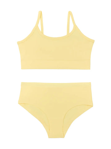 Leela Girls’ Bralette & Hipster Set – Lemon
