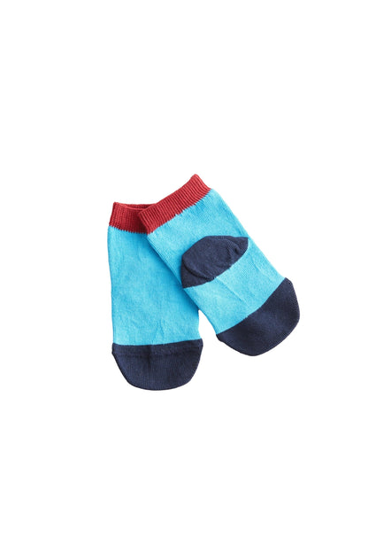 Leela Cotton Organic Cotton Kids Socks, 6-Pack | Blue