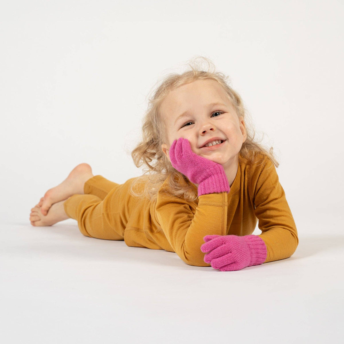 Menique Kids' Knit Gloves Cashmere Blend: Dark Gray
