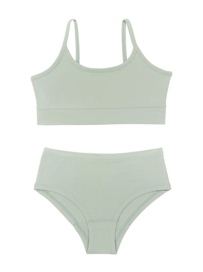 Leela Girls’ Bralette & Hipster Set – Mint