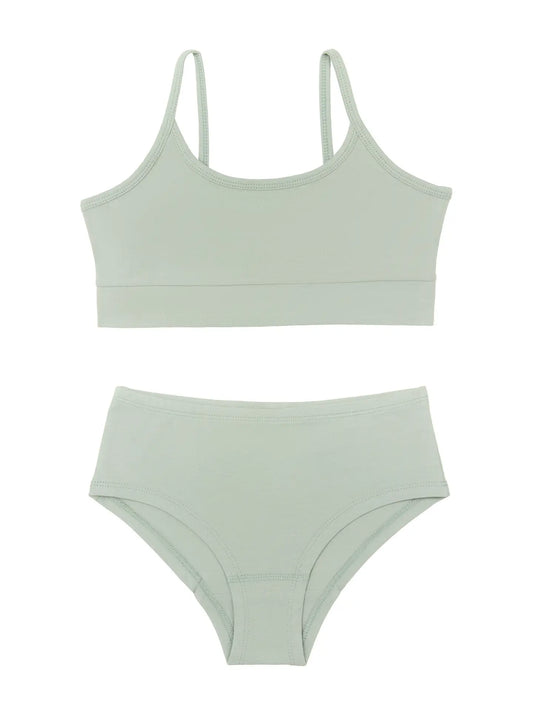 Leela Girls’ Bralette & Hipster Set – Mint
