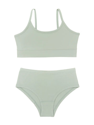 Leela Girls’ Bralette & Hipster Set – Mint