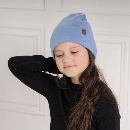 Kids' Beanie Knitted Merino & Cashmere: Dark gray