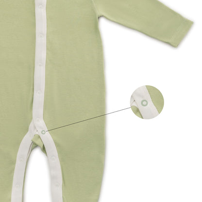 Organic Cotton Baby Sleeper, 2-Pack | Dinosaurs + Solid Green