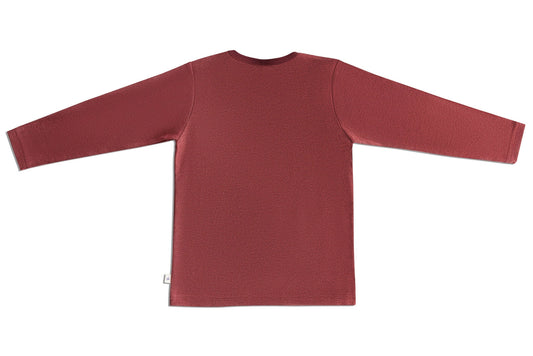 PREORDER: Leela Cotton Organic Cotton Long Sleeve Tee in Rust