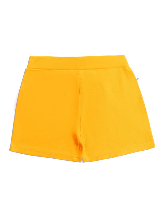 Leela Cotton Organic Cotton Pull On Short in Yellow