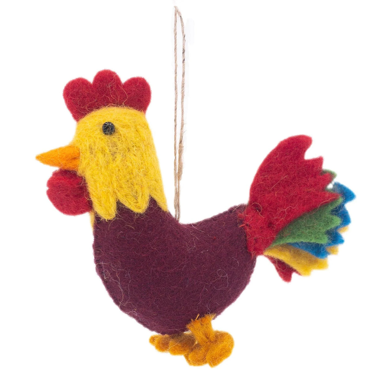 Wool Felt Tree Ornament - Rooster
