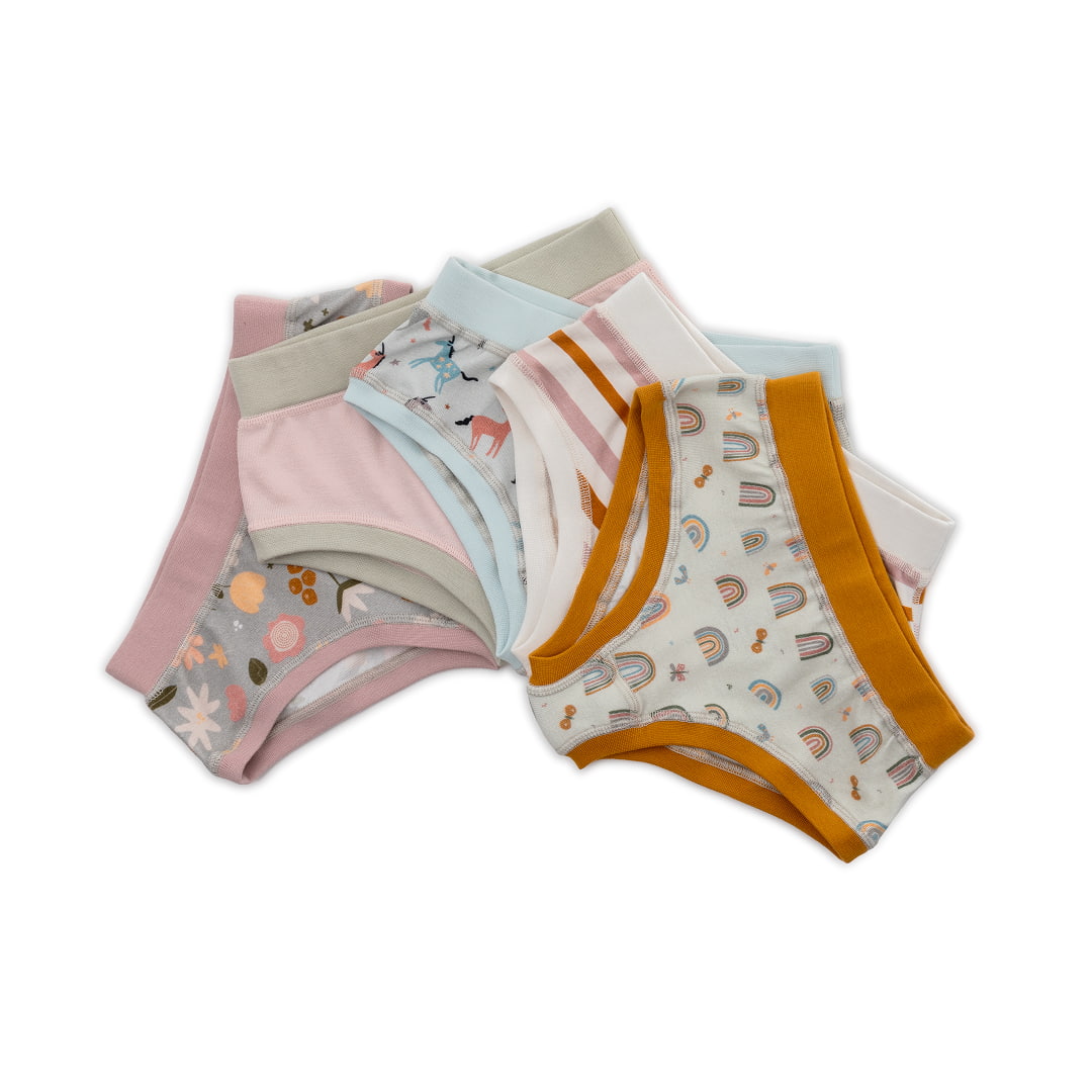 Organic Cotton Girls' Briefs Multi-pack | 5 colors