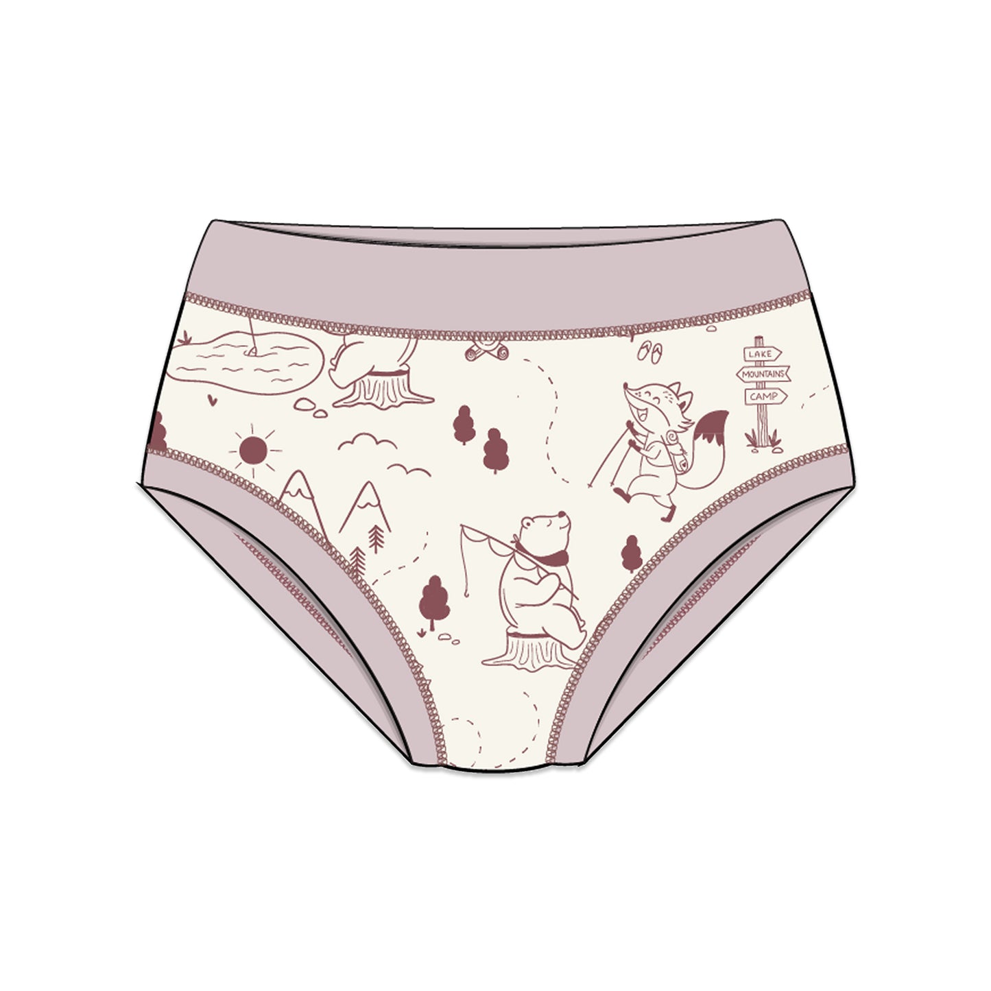 PREORDER | Organic Cotton Girls' Briefs Multi-pack | 5 colors | Berry Hues