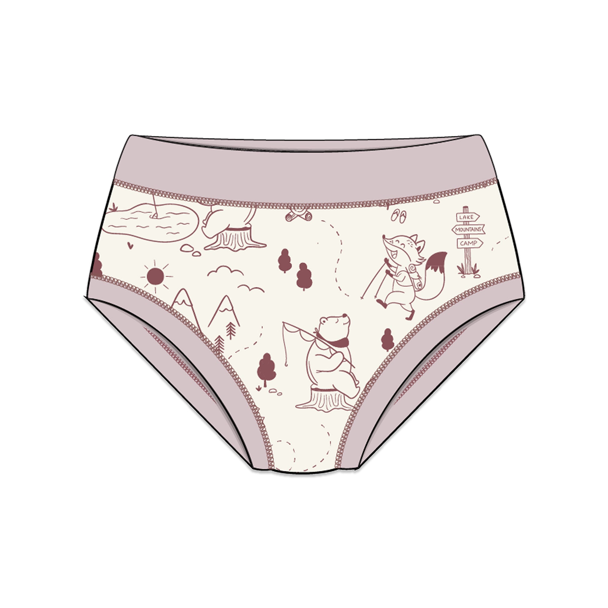 PREORDER | Organic Cotton Girls' Briefs Multi-pack | 5 colors | Berry Hues