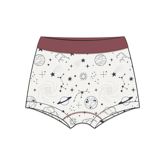 PREORDER | Organic Cotton Boy Short Briefs for Girls | Multi-pack | 5 colors | Berry Hues