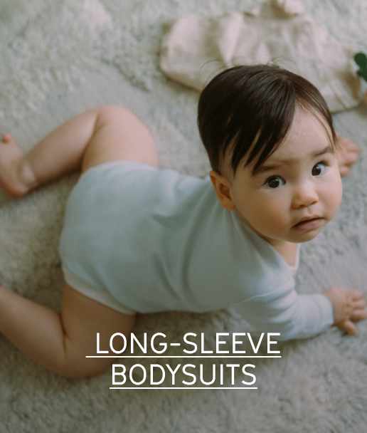 Shop organic cotton long-sleeve bodysuits